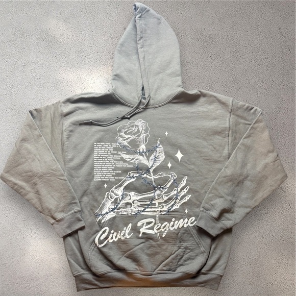 Civil Regime Other - Civil Regime Skeleton Rose Graphic Hoodie Men’s Large Streetwear